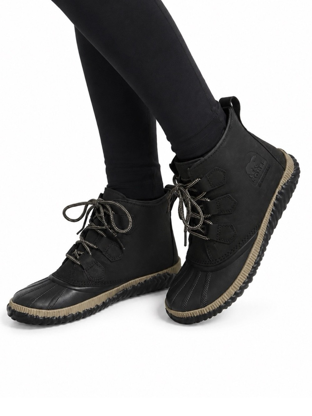 Sorel Women’s Black “Out N About” Plus Waterproof Duck Boot Size 10